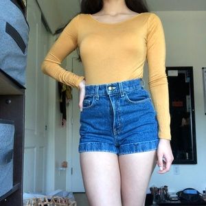 Yellow Long Sleeve Body Suit